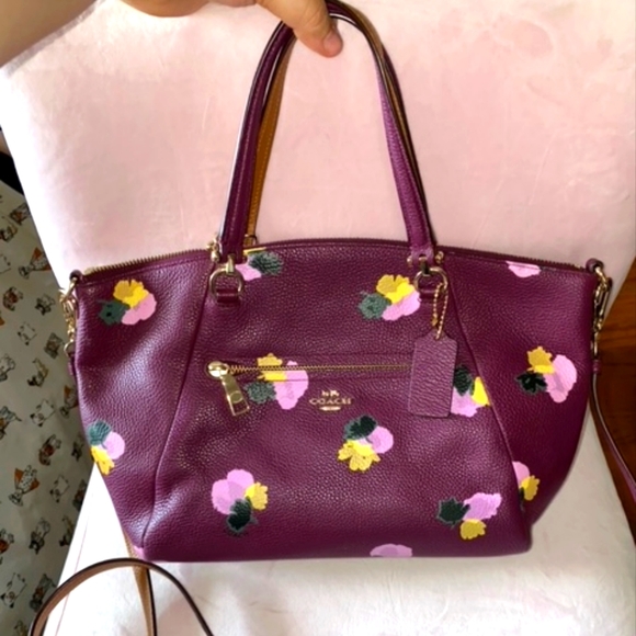 Coach F37159 Prairie Satchel in Floral Print Leather Leather Gold Hardware